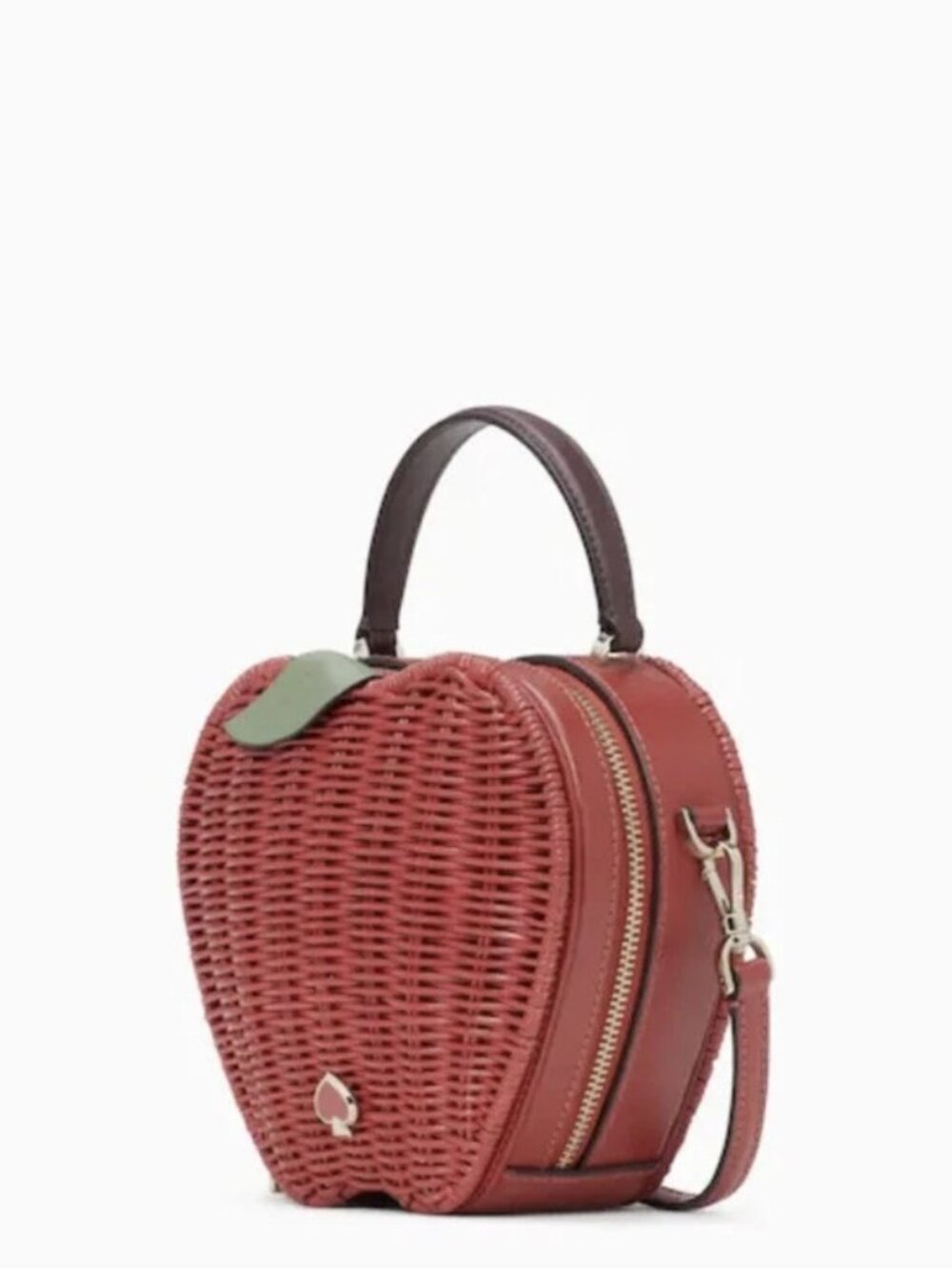 Kate Spade Honeycrisp 3D Red Apple Wicker Crossbody NWT - Picture 3 of 8